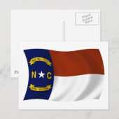 Carte postale du drapeau de Caroline du Nord (Devant / Derrière)