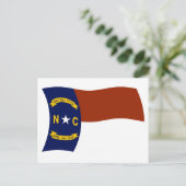 Carte postale du drapeau de Caroline du Nord (Debout devant)