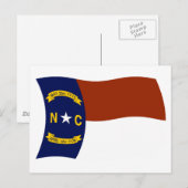 Carte postale du drapeau de Caroline du Nord (Devant / Derrière)