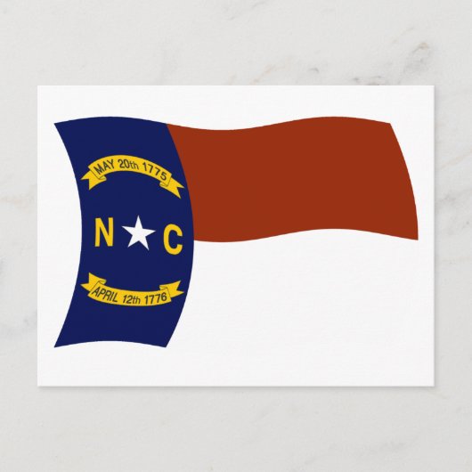 Carte postale du drapeau de Caroline du Nord (Devant)
