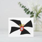 Carte postale du drapeau de Ceuta (Debout devant)