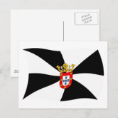 Carte postale du drapeau de Ceuta (Devant / Derrière)