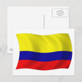 Carte postale du drapeau de Colombie (Devant / Derrière)