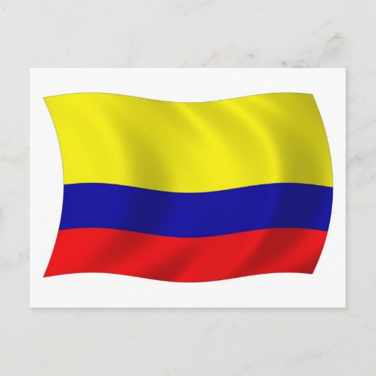 Carte postale du drapeau de Colombie (Devant)