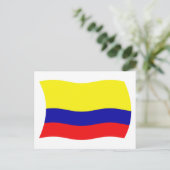 Carte postale du drapeau de Colombie (Debout devant)