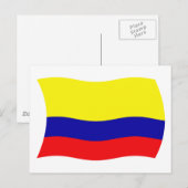Carte postale du drapeau de Colombie (Devant / Derrière)