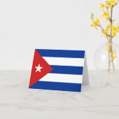 Carte postale du drapeau de Cuba (Fleur jaune)