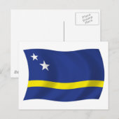 Carte postale du drapeau de Curaçao (Devant / Derrière)