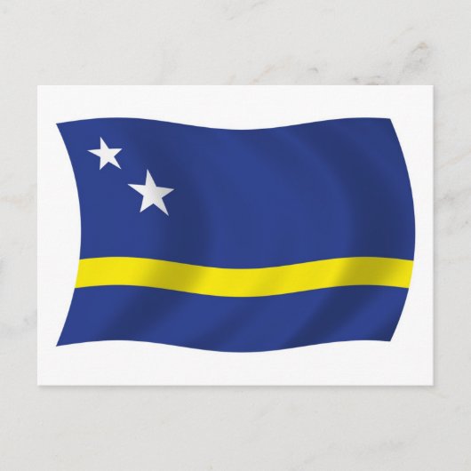 Carte postale du drapeau de Curaçao (Devant)