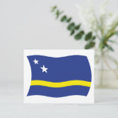 Carte postale du drapeau de Curaçao (Debout devant)