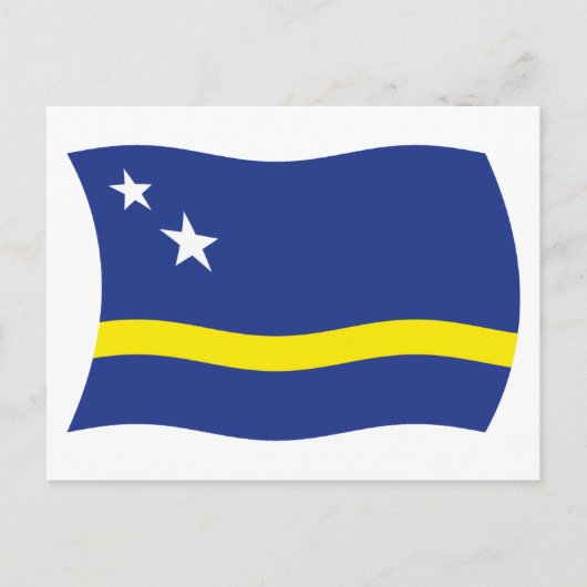 Carte postale du drapeau de Curaçao (Devant)