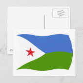 Carte postale du drapeau de Djibouti (Devant / Derrière)