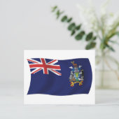 Carte postale du drapeau de Géorgie et de Sandwich (Debout devant)