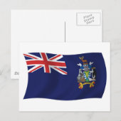 Carte postale du drapeau de Géorgie et de Sandwich (Devant / Derrière)