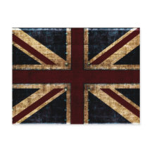 Carte postale du drapeau de grunge Uk