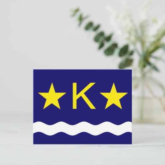 Carte postale du drapeau de Kinshasa, Congo (Debout devant)