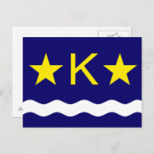 Carte postale du drapeau de Kinshasa, Congo (Devant / Derrière)