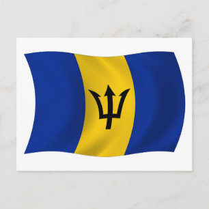 Carte postale du drapeau de la Barbade