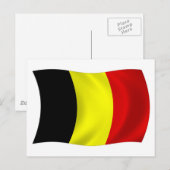 Carte postale du drapeau de la Belgique (Devant / Derrière)