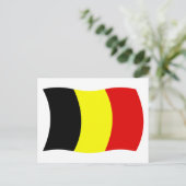 Carte postale du drapeau de la Belgique (Debout devant)