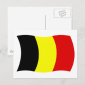Carte postale du drapeau de la Belgique (Devant / Derrière)