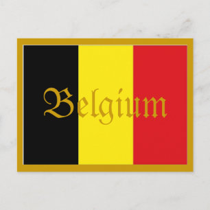 Carte postale du drapeau de la Belgique