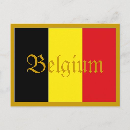 Carte postale du drapeau de la Belgique (Devant)