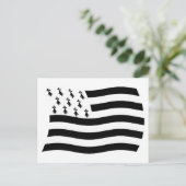 Carte postale du drapeau de la Bretagne (Debout devant)