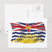 Carte postale du drapeau de la Colombie-Britanniqu (Devant / Derrière)