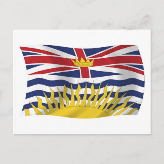 Carte postale du drapeau de la Colombie-Britanniqu