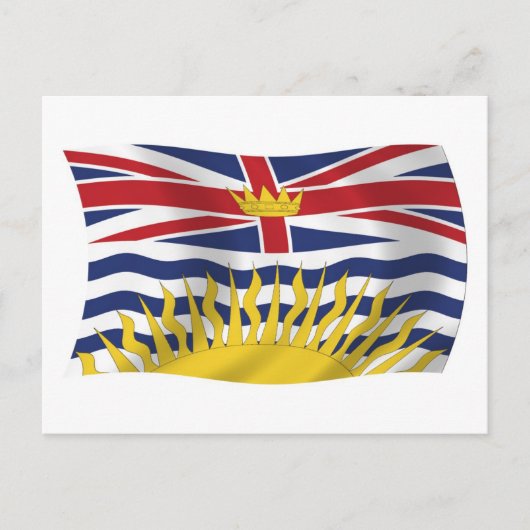 Carte postale du drapeau de la Colombie-Britanniqu (Devant)