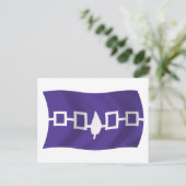 Carte postale du drapeau de la Confédération iroqu (Debout devant)