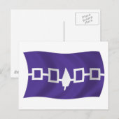 Carte postale du drapeau de la Confédération iroqu (Devant / Derrière)
