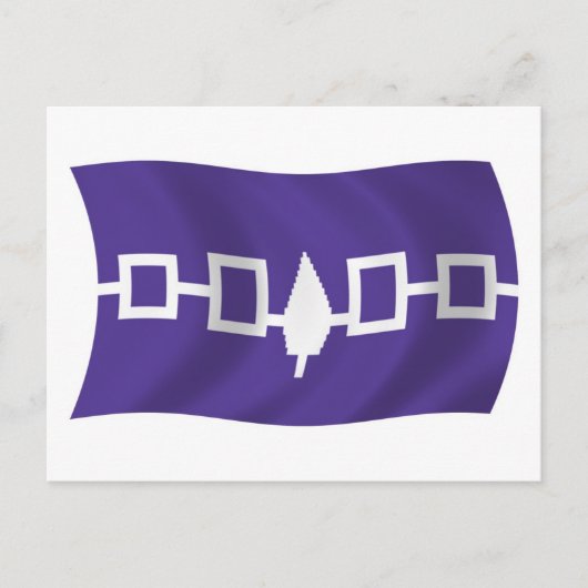 Carte postale du drapeau de la Confédération iroqu (Devant)