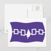 Carte postale du drapeau de la Confédération iroqu (Devant / Derrière)