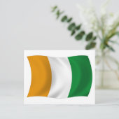 Carte postale du drapeau de la Côte d'Ivoire (Debout devant)