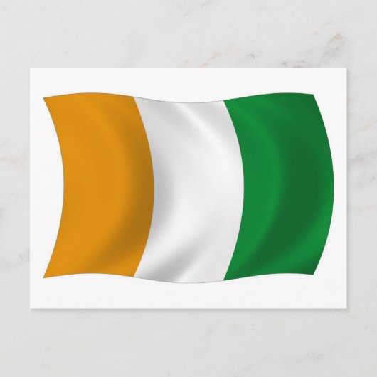 Carte postale du drapeau de la Côte d'Ivoire (Devant)