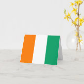 Carte postale du drapeau de la Côte d'Ivoire (Fleur jaune)