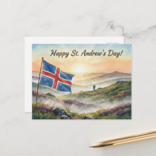 carte postale du drapeau de la Croix de St. André