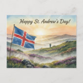 carte postale du drapeau de la Croix de St. André (Devant)