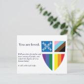 Carte postale du drapeau de la fierté épiscopale (Debout devant)