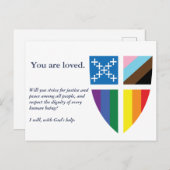 Carte postale du drapeau de la fierté épiscopale (Devant / Derrière)