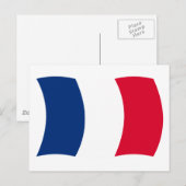 Carte postale du drapeau de la France (Devant / Derrière)