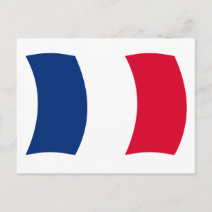 Carte postale du drapeau de la France