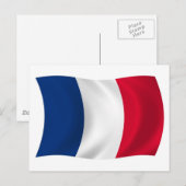 Carte postale du drapeau de la France (Devant / Derrière)