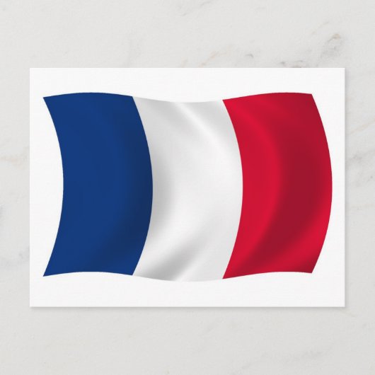 Carte postale du drapeau de la France (Devant)