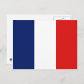 Carte postale du drapeau de la France (Devant / Derrière)