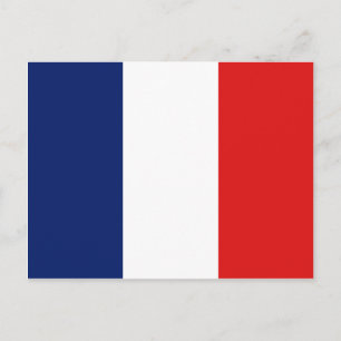 Carte postale du drapeau de la France