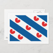 Carte postale du drapeau de la Frise (Devant / Derrière)