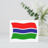 Carte postale du drapeau de la Gambie (Debout devant)